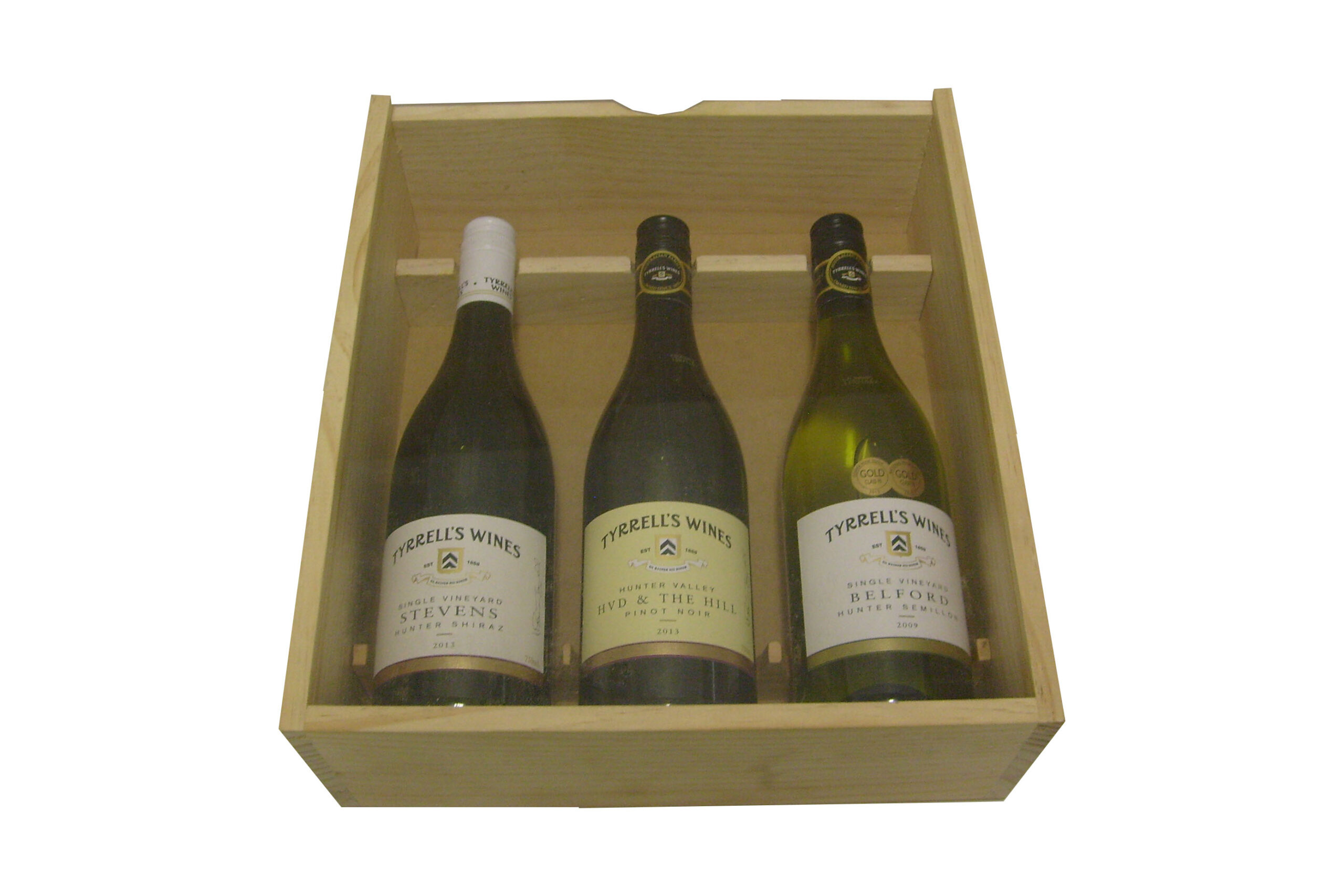 3 Bottle Timber Box