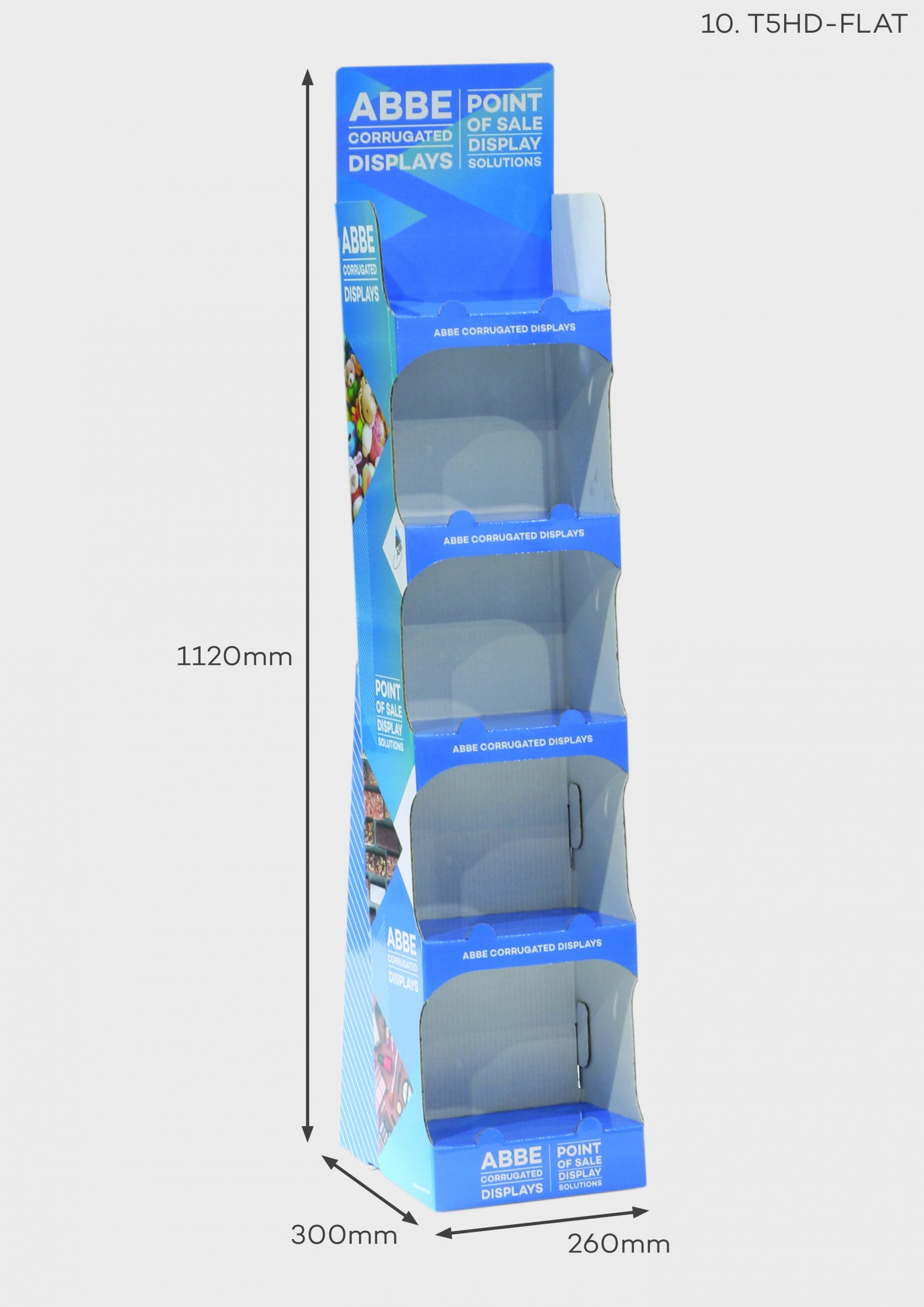 5 Shelf Slimline Display (Ref T5HD-FLAT)