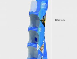 4 Shelf Narrow Slimline Display