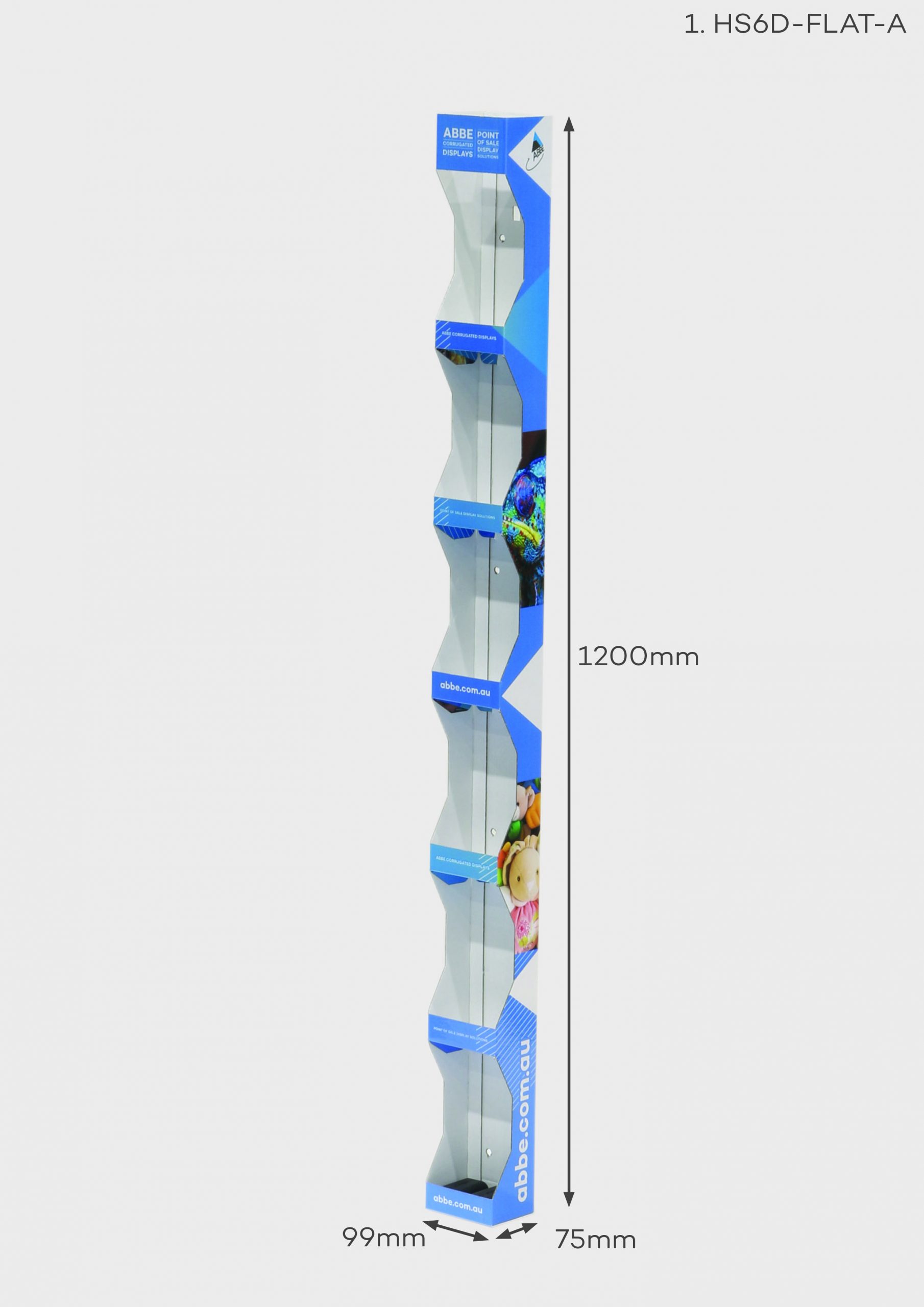 6 Shelf Hangsell Display (Ref HS6D-FLAT-A)