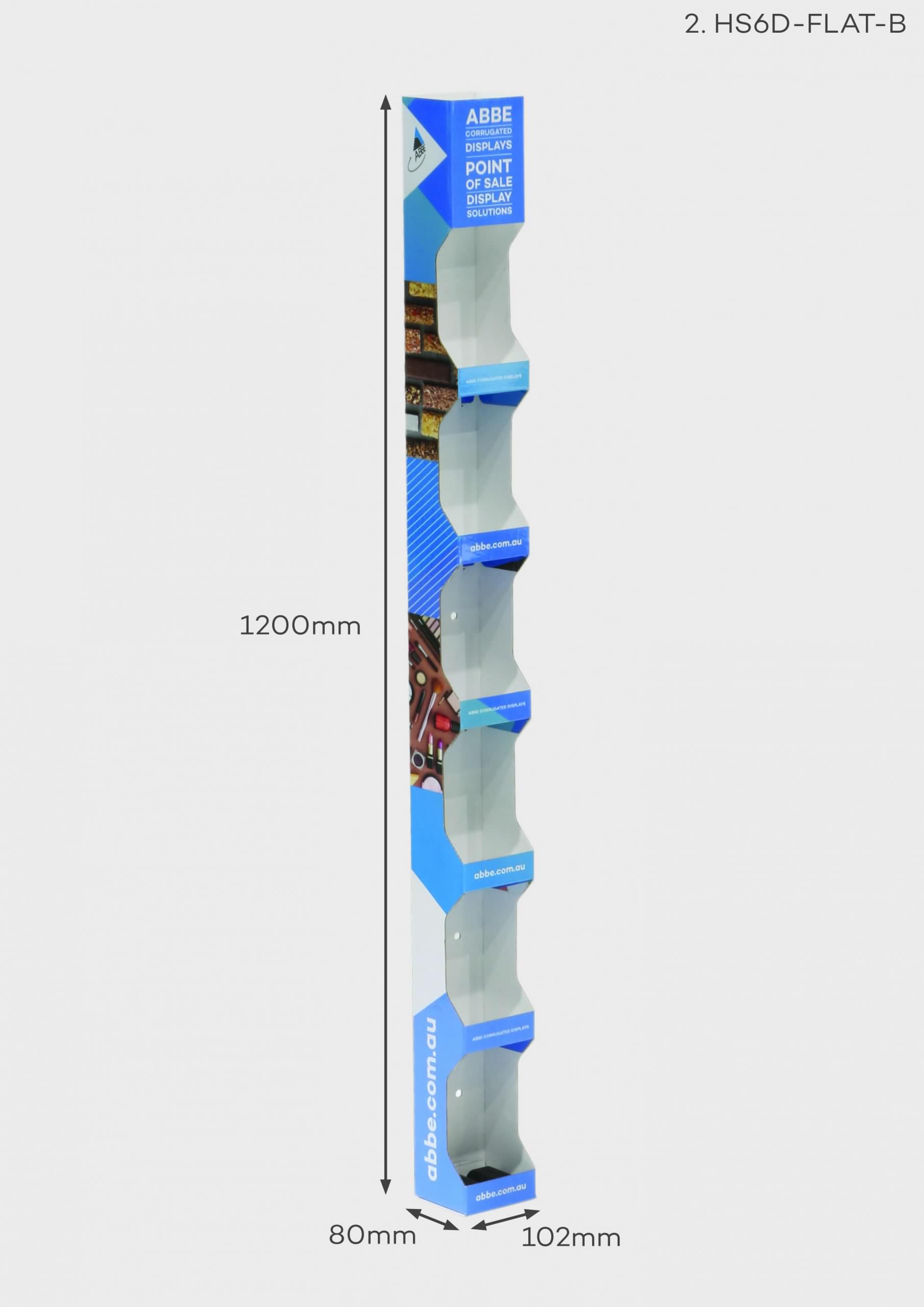 6 Shelf Hangsell Display (Ref HS6D-FLAT-B)